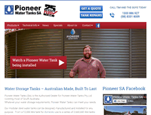 Tablet Screenshot of pioneertanks.com
